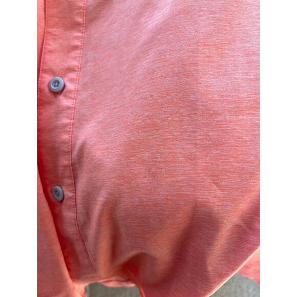Habit Button Down Fishing Hiking Short Sleeve Orange Shirt Men's Size Medium - Picture 6 of 9
